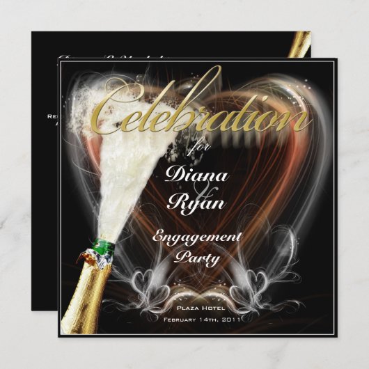 Invitation de la partie d'engagement (Devant / Derrière)