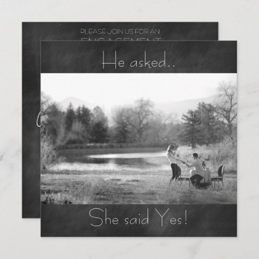 Invitation de la partie d'engagement (Devant / Derrière)