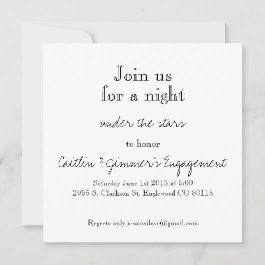 Invitation de la partie d'engagement (Devant)