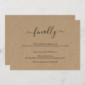 Invitation de la partie d'engagement (Devant / Derrière)