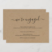 Invitation de la partie d'engagement (Devant / Derrière)