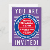 Invitation de la partie d'engagement (Devant / Derrière)