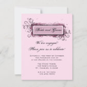 Invitation de la partie d'engagement Abstraite ros (Devant)