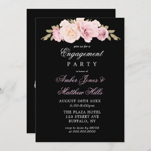 Invitation de la partie d'engagement Black Blush R