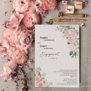 Invitation de la partie d'engagement blanc flush F