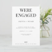 Invitation de la partie d'engagement blanc moderne (Debout devant)