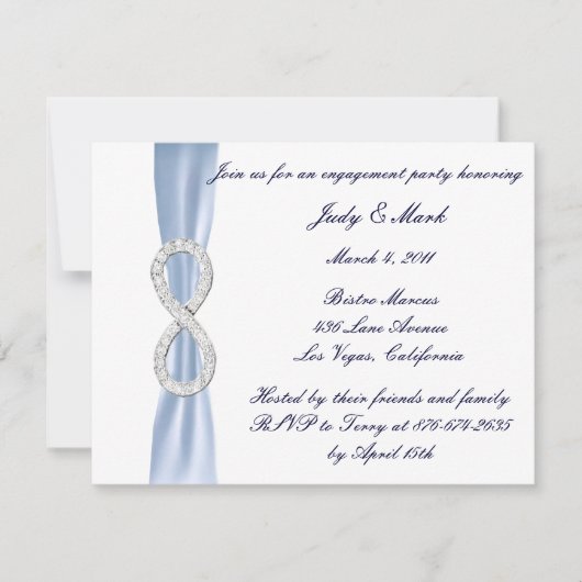 Invitation de la partie d'engagement Blue Diamond (Devant)