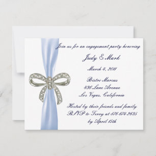Invitation de la partie d'engagement Blue Diamond
