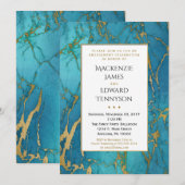 Invitation de la partie d'engagement Blue Gold Mar (Devant / Derrière)