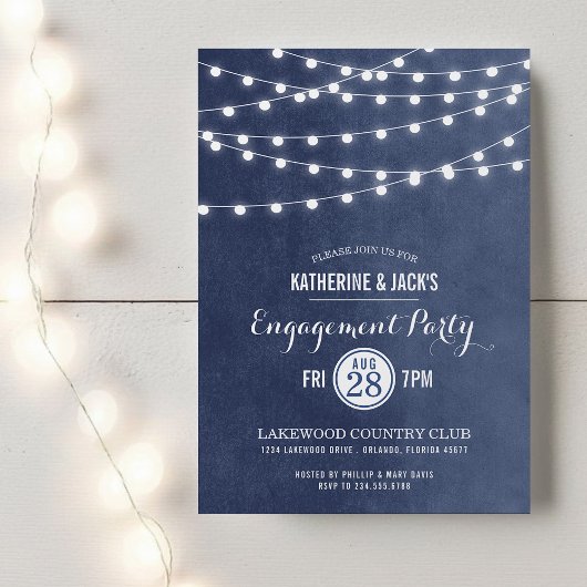Invitation de la partie d'engagement Blue String L