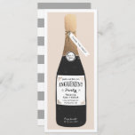 Invitation de la partie d'engagement Bubbly<br><div class="desc">Conception invitation de la partie Engagement par Shelby Allison avec une fausse bouteille de champagne enveloppée de feuille d'or qui peut être personnalisée avec votre texte.</div>
