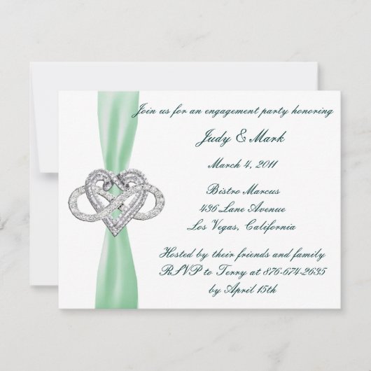 Invitation de la partie d'engagement cardiaque Gre (Devant)