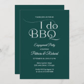 Invitation de la partie d'engagement Chic I DO BBQ (Devant / Derrière)