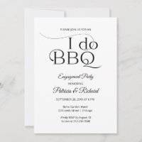 Invitation de la partie d'engagement Chic I DO BBQ