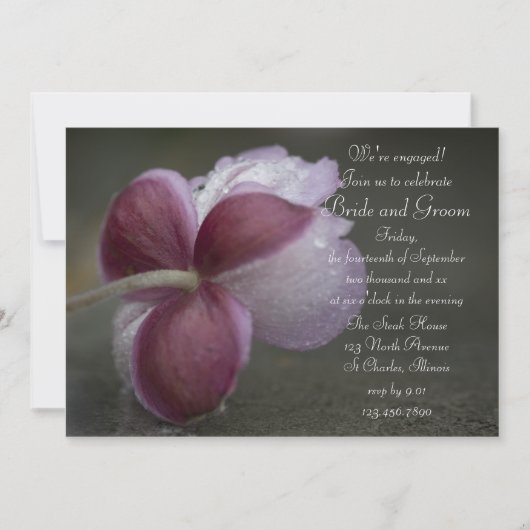 Invitation de la partie d'engagement de charme de  (Devant)