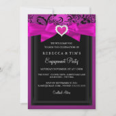 Invitation de la partie d'engagement de coeur roma (Devant)