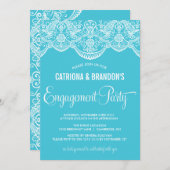 Invitation de la partie d'engagement de dentelle i (Devant / Derrière)