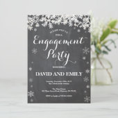 Invitation de la partie d'engagement de flocon de  (Debout devant)