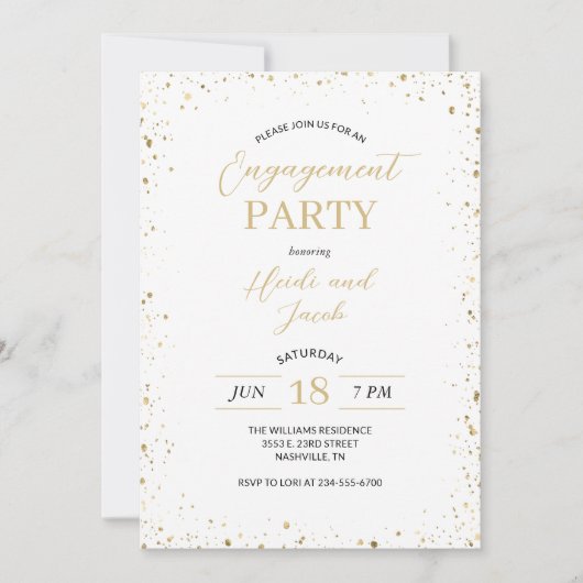 Invitation de la partie d'engagement de Glitz mode (Devant)