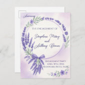 Invitation de la partie d'engagement de la typogra (Devant / Derrière)