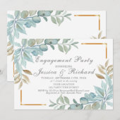 Invitation de la partie d'engagement de l'aquarell (Devant / Derrière)