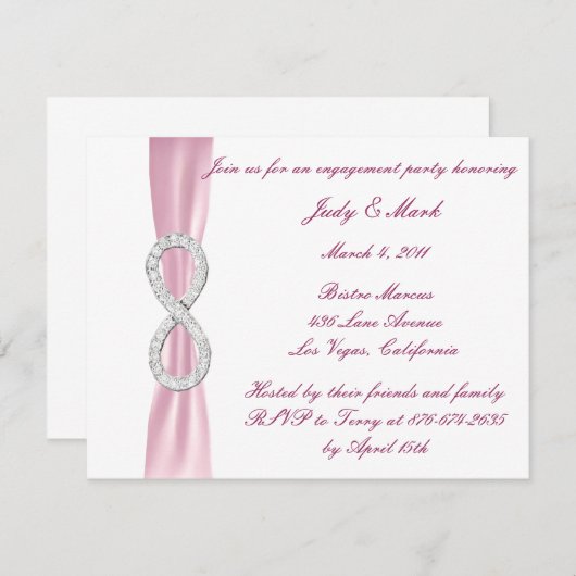 Invitation de la partie d'engagement de l'Infinité (Devant / Derrière)