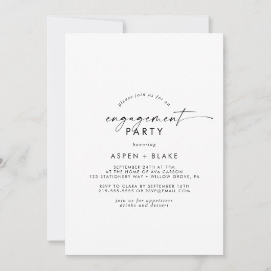 Invitation de la partie d'engagement de script mod (Devant)