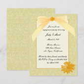 Invitation de la partie d'engagement des fleurs ja (Devant / Derrière)