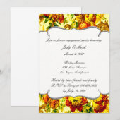 Invitation de la partie d'engagement des Mariages (Devant / Derrière)