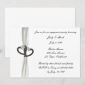 Invitation de la partie d'engagement Diamant noir (Devant / Derrière)