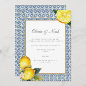 Invitation de la partie d'engagement du citron méd (Devant / Derrière)