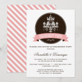 Invitation de la partie d'engagement du lustre vin (Devant / Derrière)