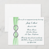 Invitation de la partie d'engagement du Mariage Gr (Devant / Derrière)