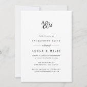 Invitation de la partie d'engagement du monogramme (Devant)