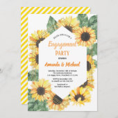 Invitation de la partie d'engagement du tournesol (Devant / Derrière)