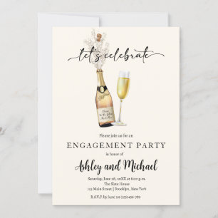 Invitation de la partie d'engagement en Champagne