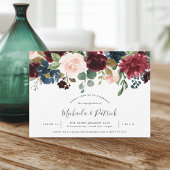 Invitation de la partie d'engagement en fleur radi