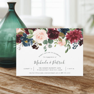 Invitation de la partie d'engagement en fleur radi