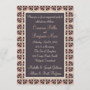 Invitation de la partie d'engagement en tuiles esp