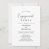 Invitation de la partie d'engagement en typographi (Devant)