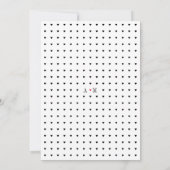 Invitation de la partie d'engagement en typographi (Dos)