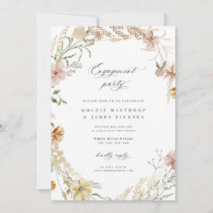 Invitation de la partie d'engagement Fleur sauvage