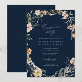 Invitation de la partie d'engagement Fleur sauvage (Devant / Derrière)