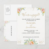 Invitation de la partie d'engagement floral inform (Devant / Derrière)