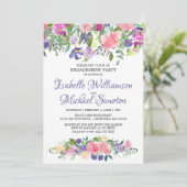 Invitation de la partie d'engagement florale viole (Debout devant)