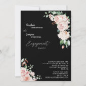 Invitation de la partie d'engagement flush Floral  (Devant)