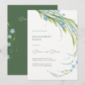 Invitation de la partie d'engagement Forget-Me-Not (Devant / Derrière)