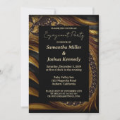 Invitation de la partie d'engagement fractée en or (Devant)