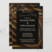 Invitation de la partie d'engagement fractée en or (Devant / Derrière)