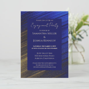 Invitation de la partie d'engagement Gold et Blue